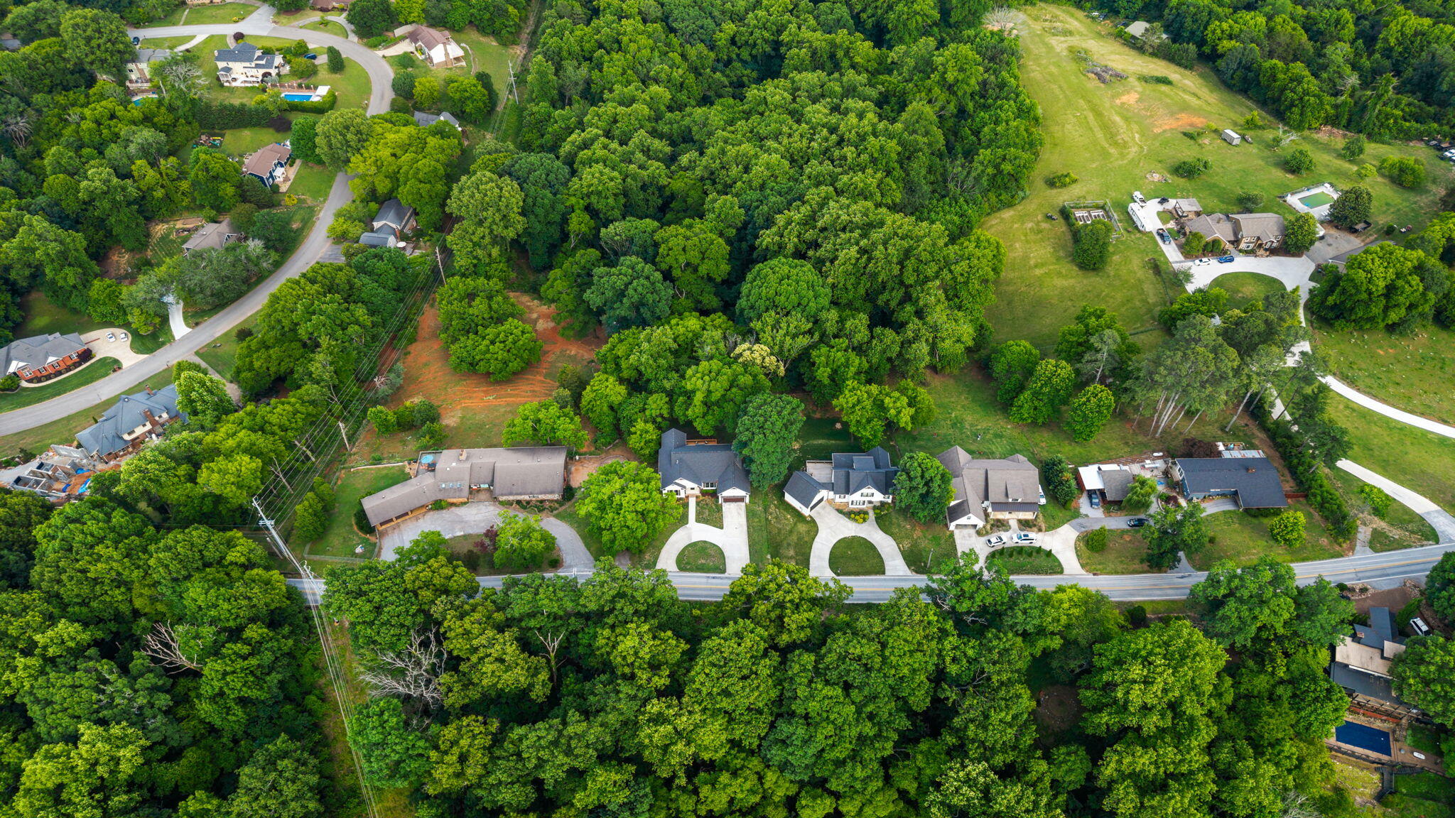 6296 Fairview Road Hixson, TN 37343 - Photo 56 of 59 Drone Overview of Street