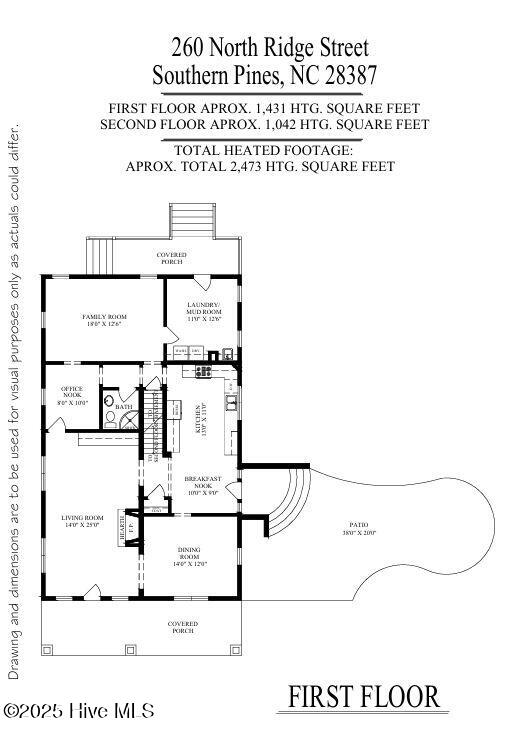 260 North Ridge Street Southern Pines, NC 28387 - Photo 45 of 47 1st Floor Plan