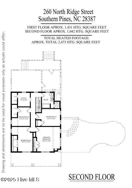 260 North Ridge Street Southern Pines, NC 28387 - Photo 47 of 47 2nd Floor Plan