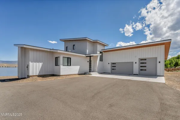 a view of a lake with a mountain in the background
