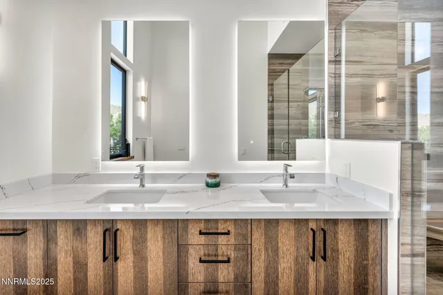 a view of a house with a mountain in the background