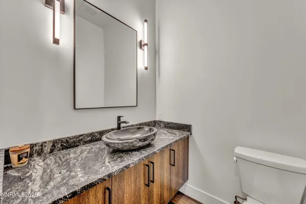 a view of a balcony with mountain view