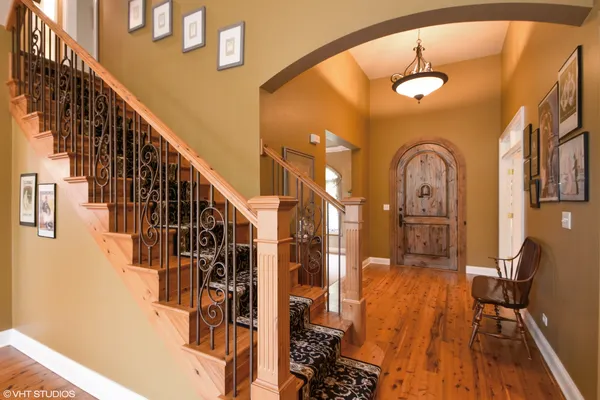a view of livingroom with furniture and staircase