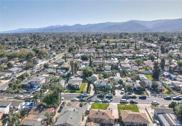 an aerial view of a city