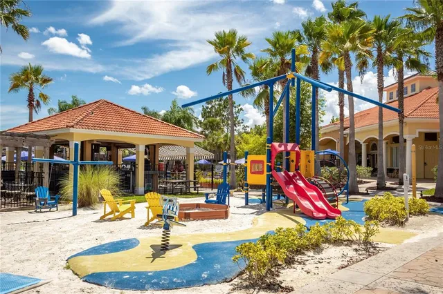 a view of a swimming pool and outside space