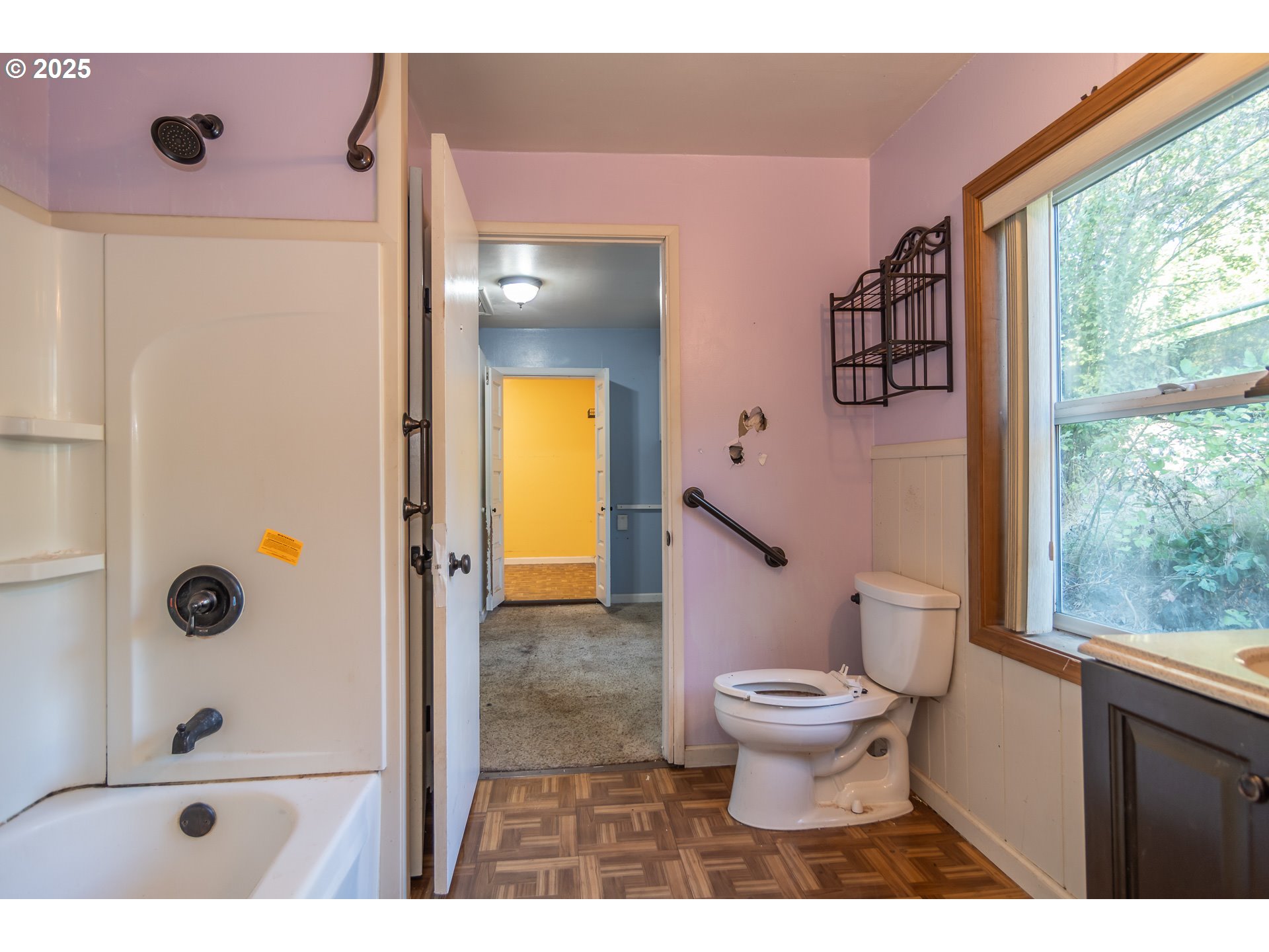 839 Union Gap Loop Oakland, OR 97462 - Photo 11 of 24 a bathroom with a granite countertop sink toilet and shower
