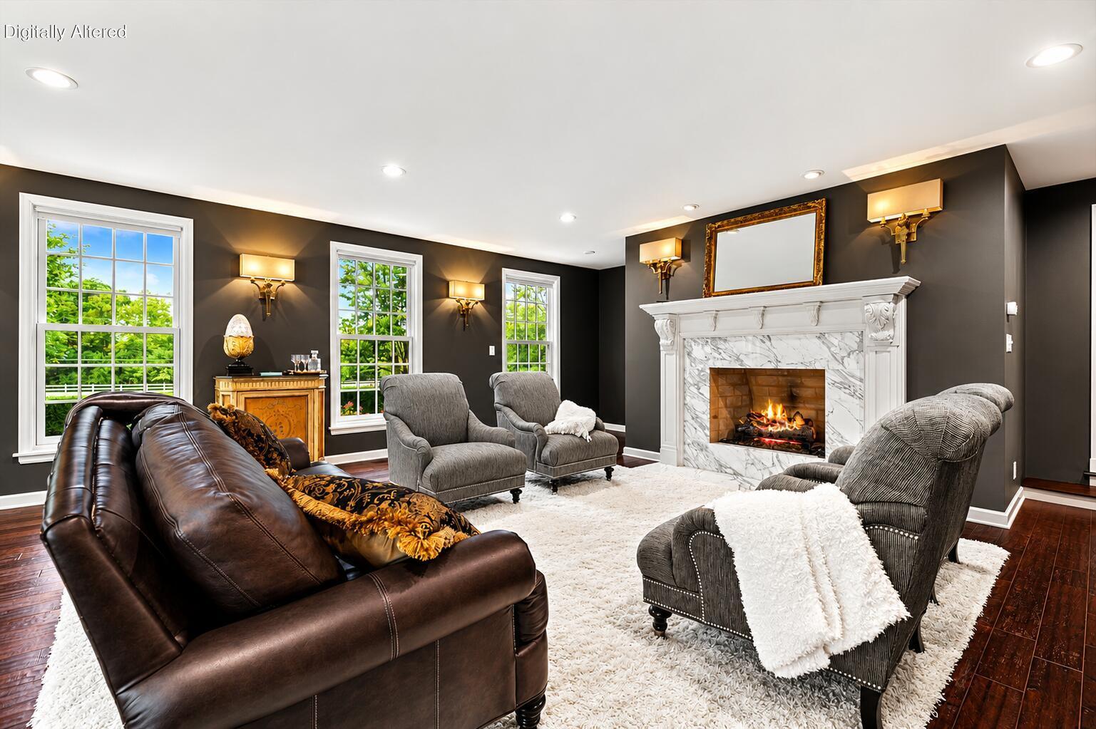 10060 North Range Line Road Mequon, WI 53092 - Photo 4 of 106 Large room full of windows. Gas fireplace