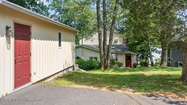 a view of outdoor space with seating