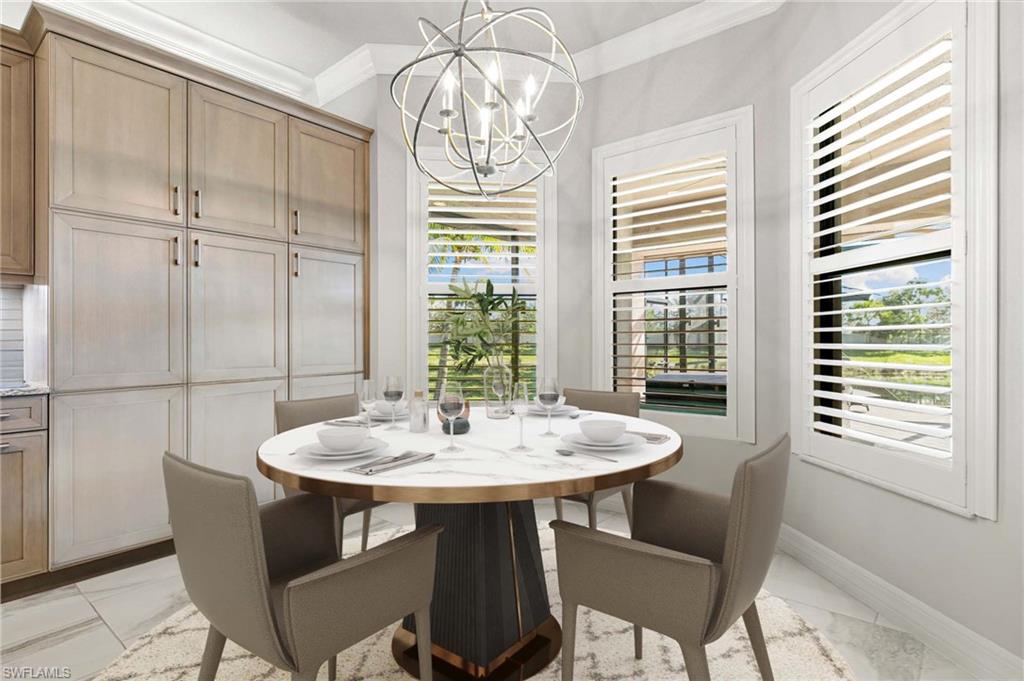 4366 Caldera Circle Naples, FL 34119 - Photo 7 of 41 a view of a dining room with furniture window and outside view