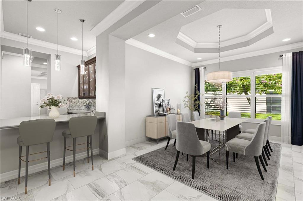 4366 Caldera Circle Naples, FL 34119 - Photo 9 of 41 a view of a dining room with furniture window and outside view