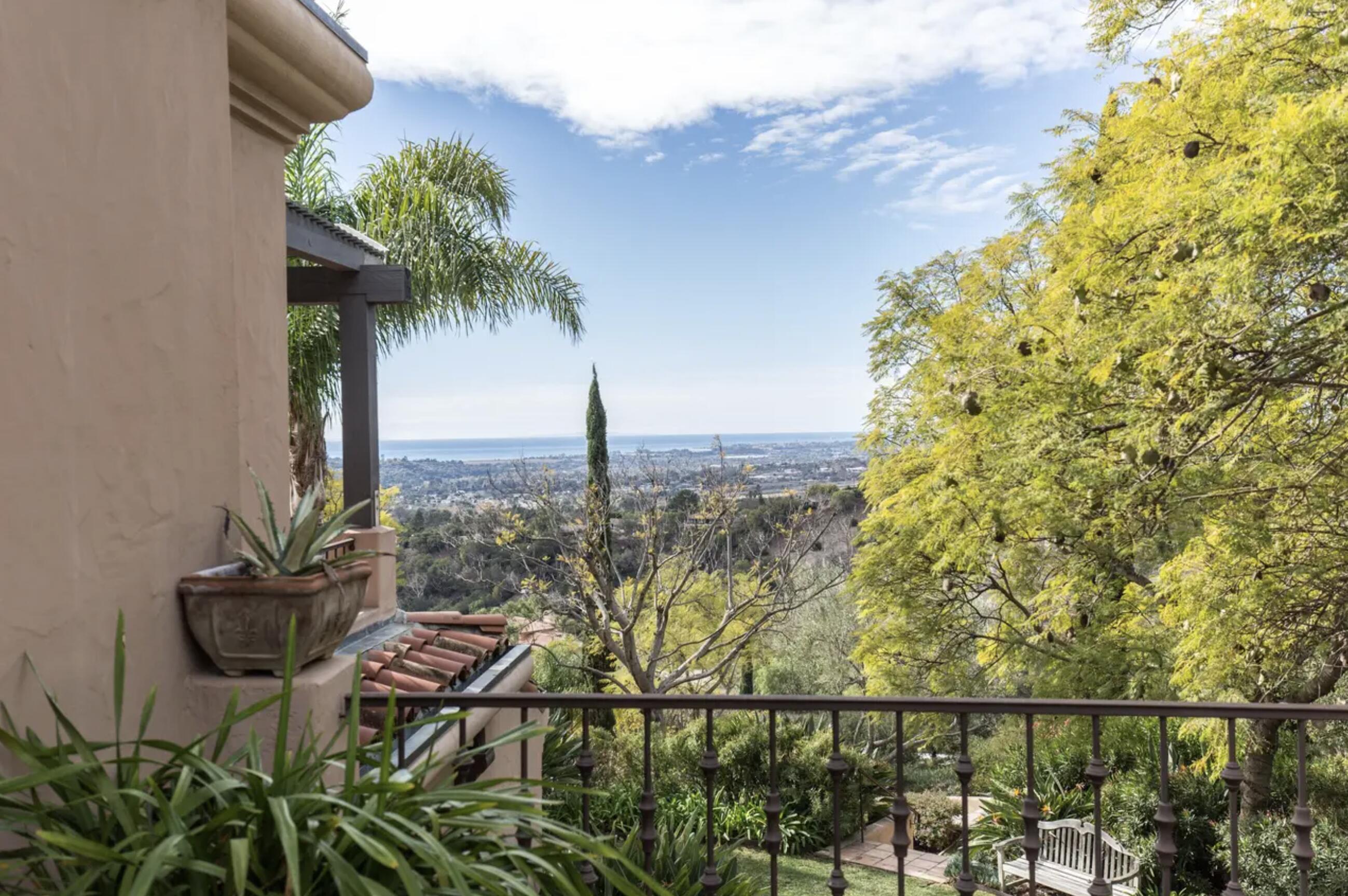 3756 Foothill Road Santa Barbara, CA 93105 - Photo 29 of 70 a view of a balcony with chair and table
