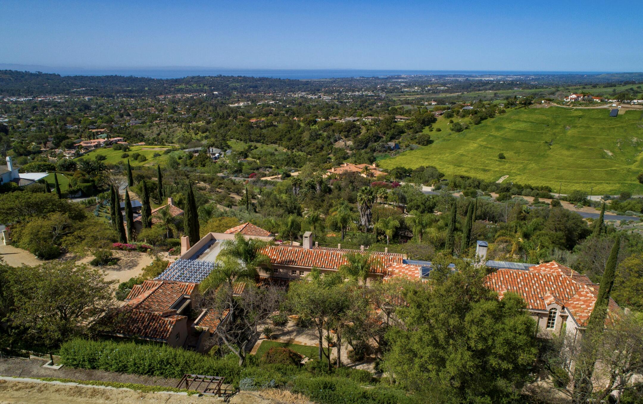 3756 Foothill Road Santa Barbara, CA 93105 - Photo 65 of 70 an aerial view of residential houses with outdoor space and trees