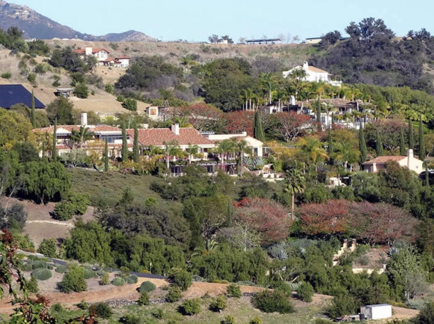 3756 Foothill Road Santa Barbara, CA 93105 - Photo 69 of 70 a view of a house with a mountain in the background