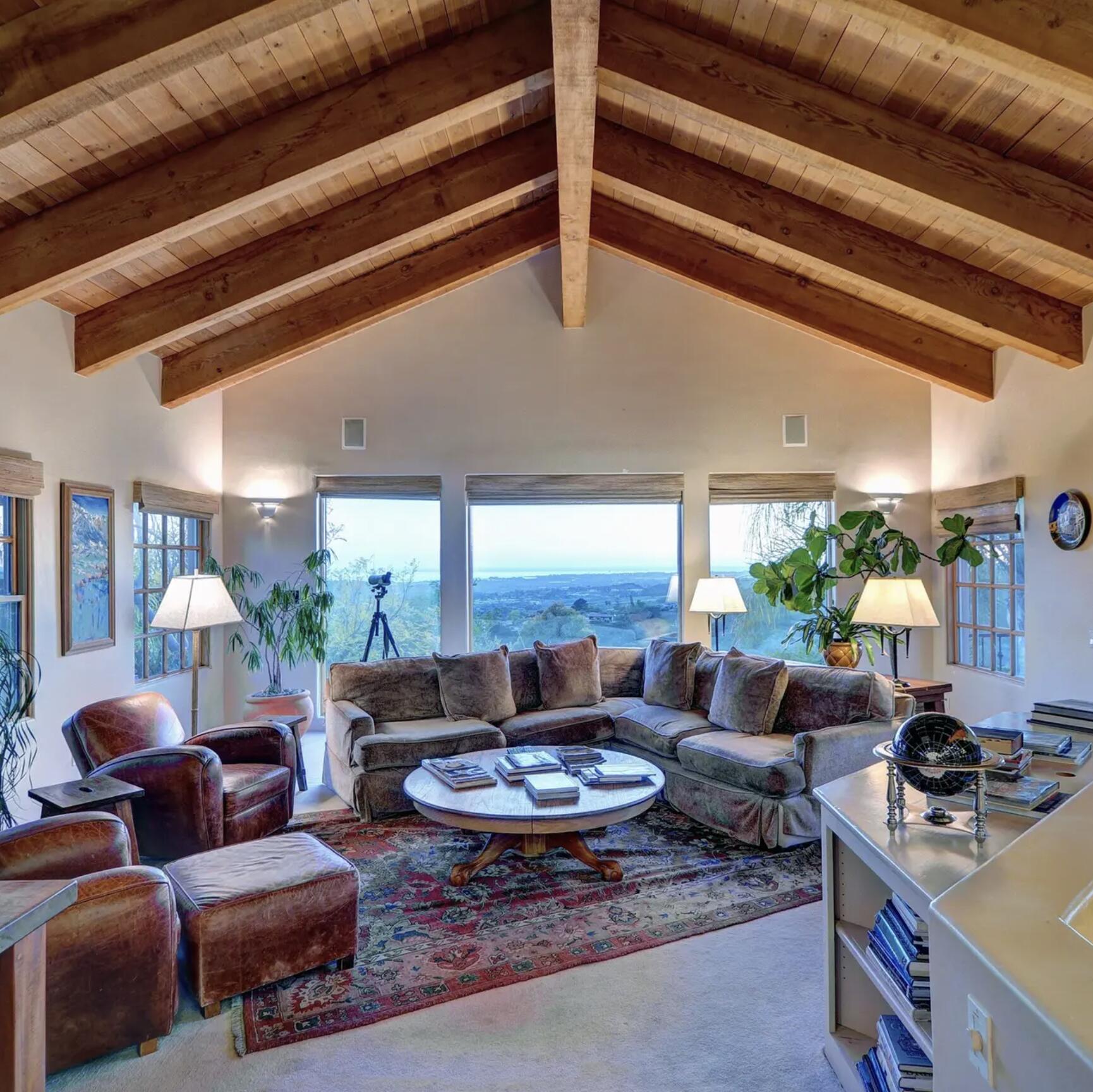 3756 Foothill Road Santa Barbara, CA 93105 - Photo 7 of 70 a living room with furniture and a large window