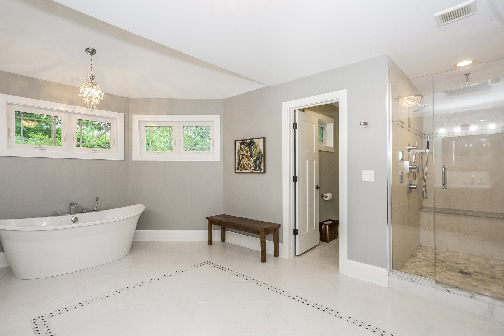 192 Riverside Road Riverside, IL 60546 - Photo 27 of 56 a spacious bathroom with a bathtub and a shower