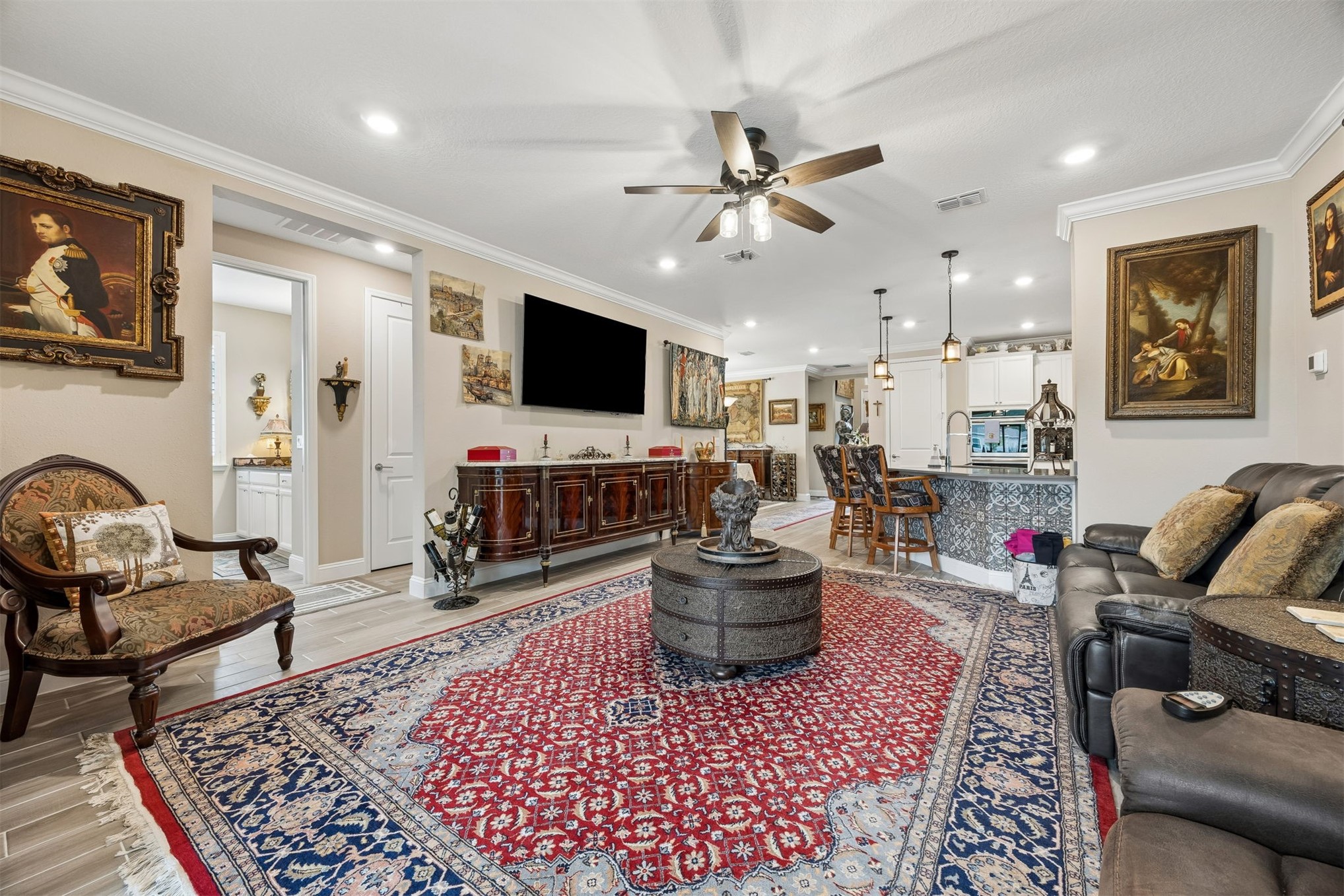 75133 Pondside Lane Yulee, FL 32097 - Photo 14 of 65 a living room with furniture and a flat screen tv