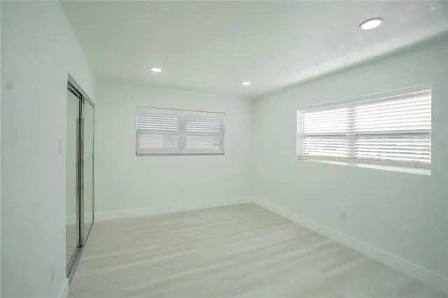 an empty room with a window