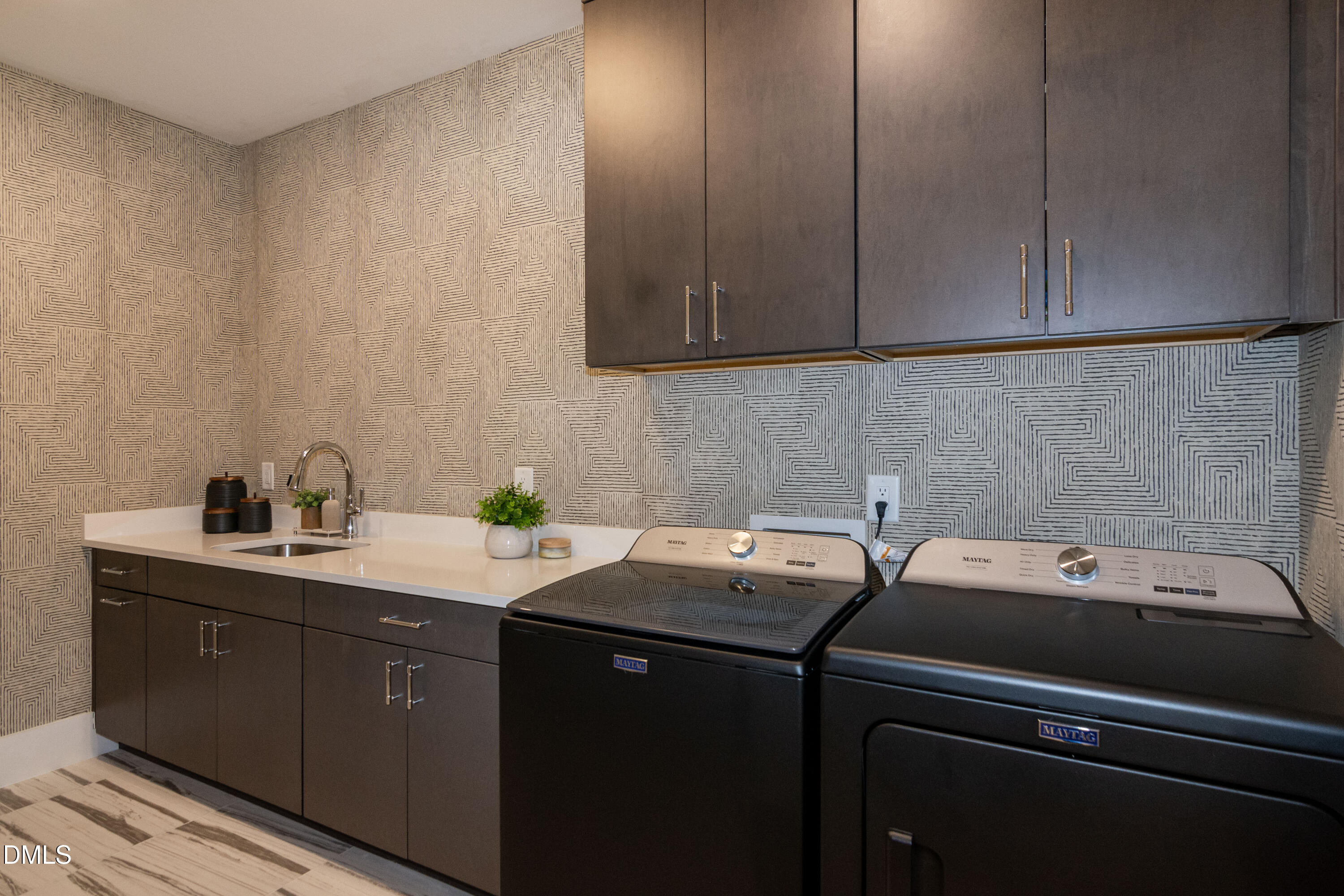 7644 Falls Creek Lane Raleigh, NC 27614 - Photo 28 of 58 a utility room with sink dryer and washer