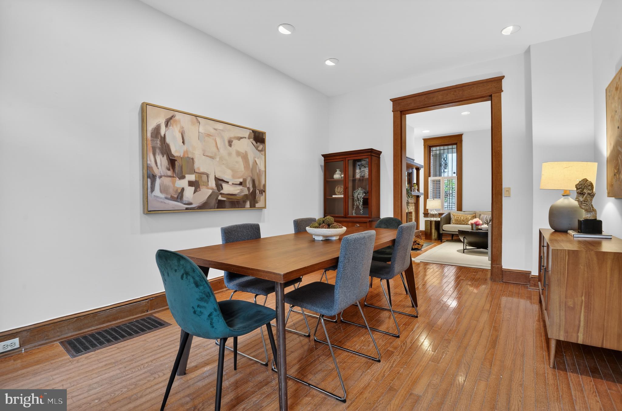 1752 Willard Street Northwest Washington, DC 20009 - Photo 10 of 26 a view of a dining room with furniture and wooden floor