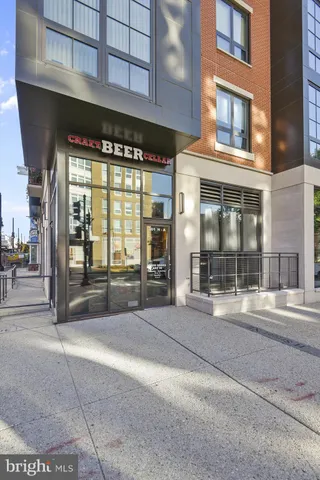 a building view with a outdoor space