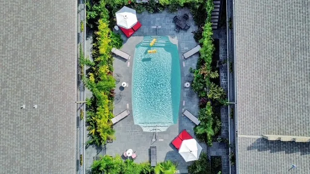 an outdoor view with garden