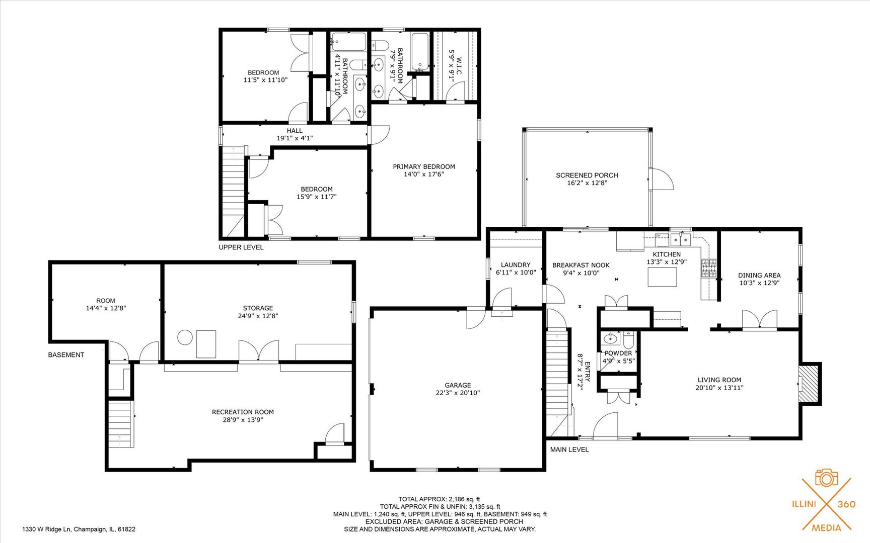 1330 West Ridge Lane Champaign, IL 61822 - Photo 37 of 39 a picture of a floor plan