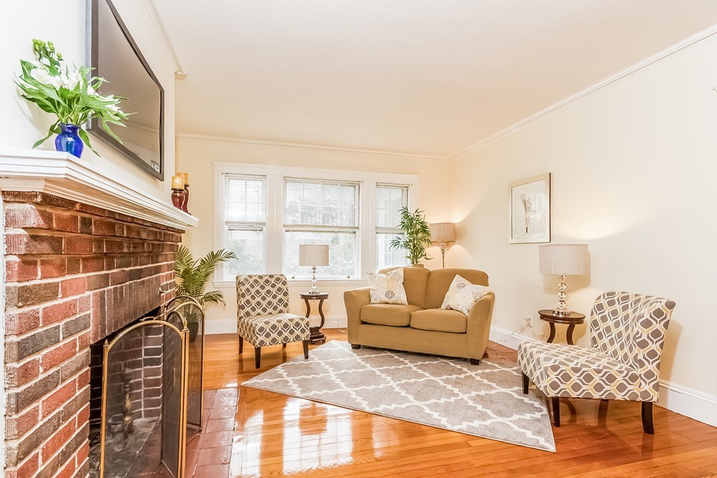 20 Buckminster Road, Unit 1 Brookline, MA 02445 - Photo 3 of 16 a living room with furniture and a potted plant