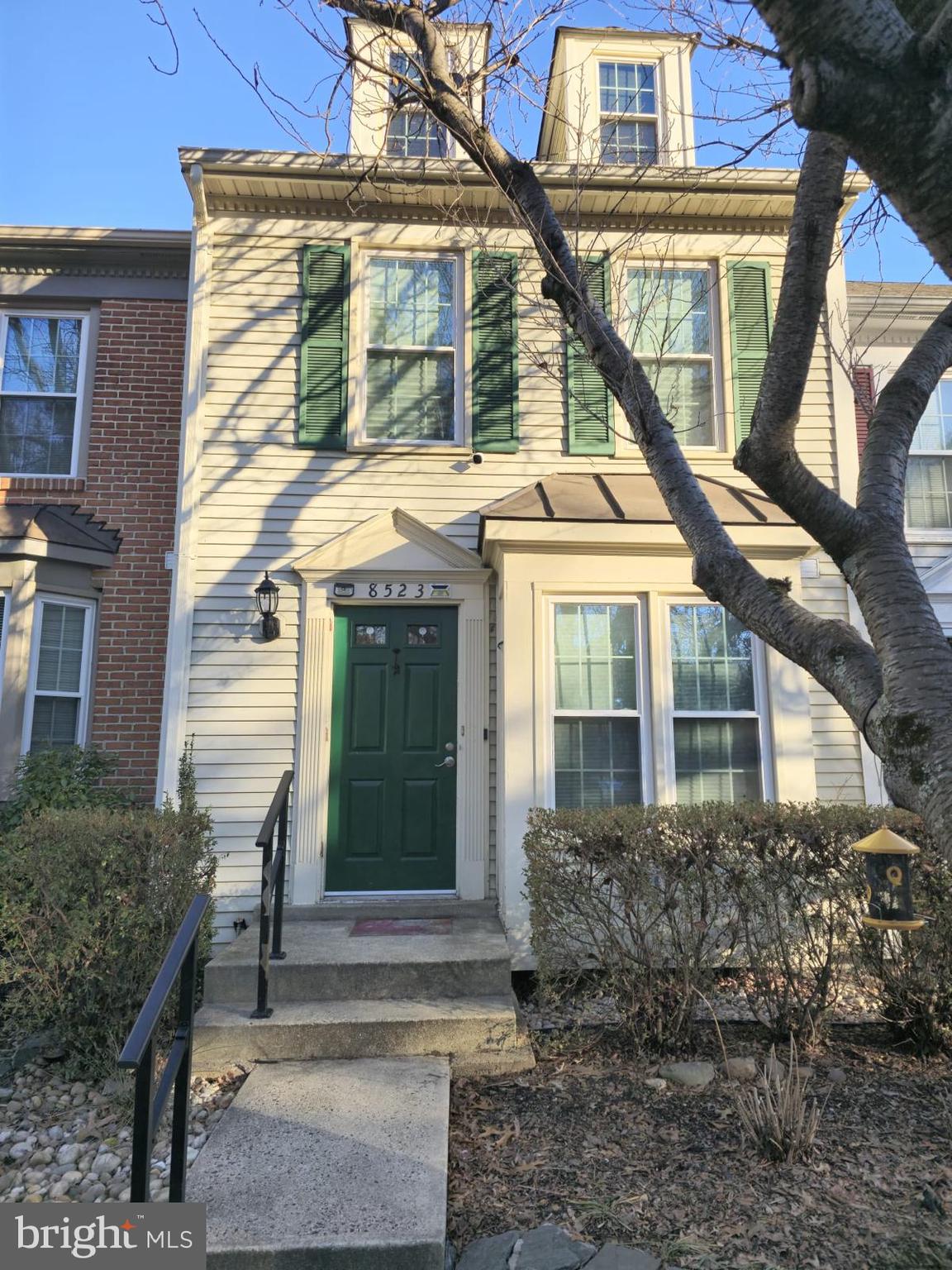 a front view of a house