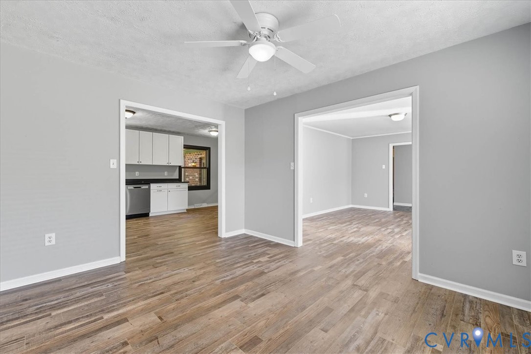 10200 Graves Road Petersburg, VA 23803 - Photo 9 of 45 dining room with fresh paint and ceiling fan