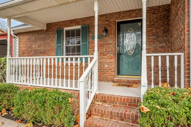 front view of a house with a porch