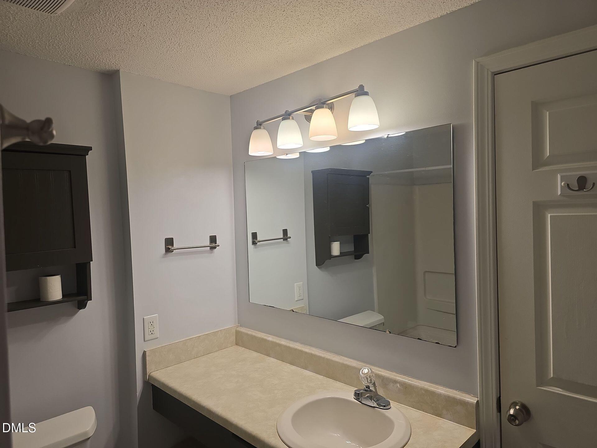 7825 Stephanie Lane Raleigh, NC 27615 - Photo 13 of 20 a bathroom with a sink a toilet and shower