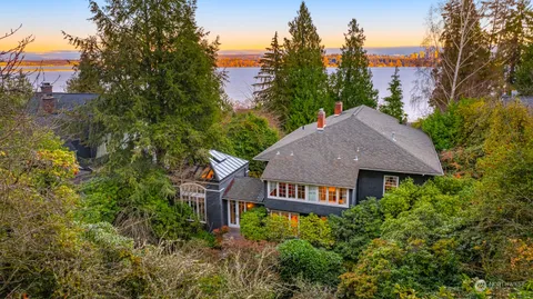 a house with trees in front of it