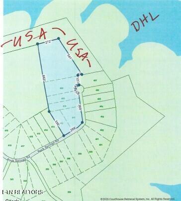 9.85-ac Rock Springs Road Celina, TN 38551 - Photo 46 of 48 TAX MAP WITH LAKE VIEW
