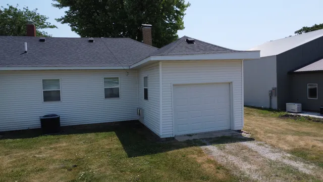 a backyard of a house