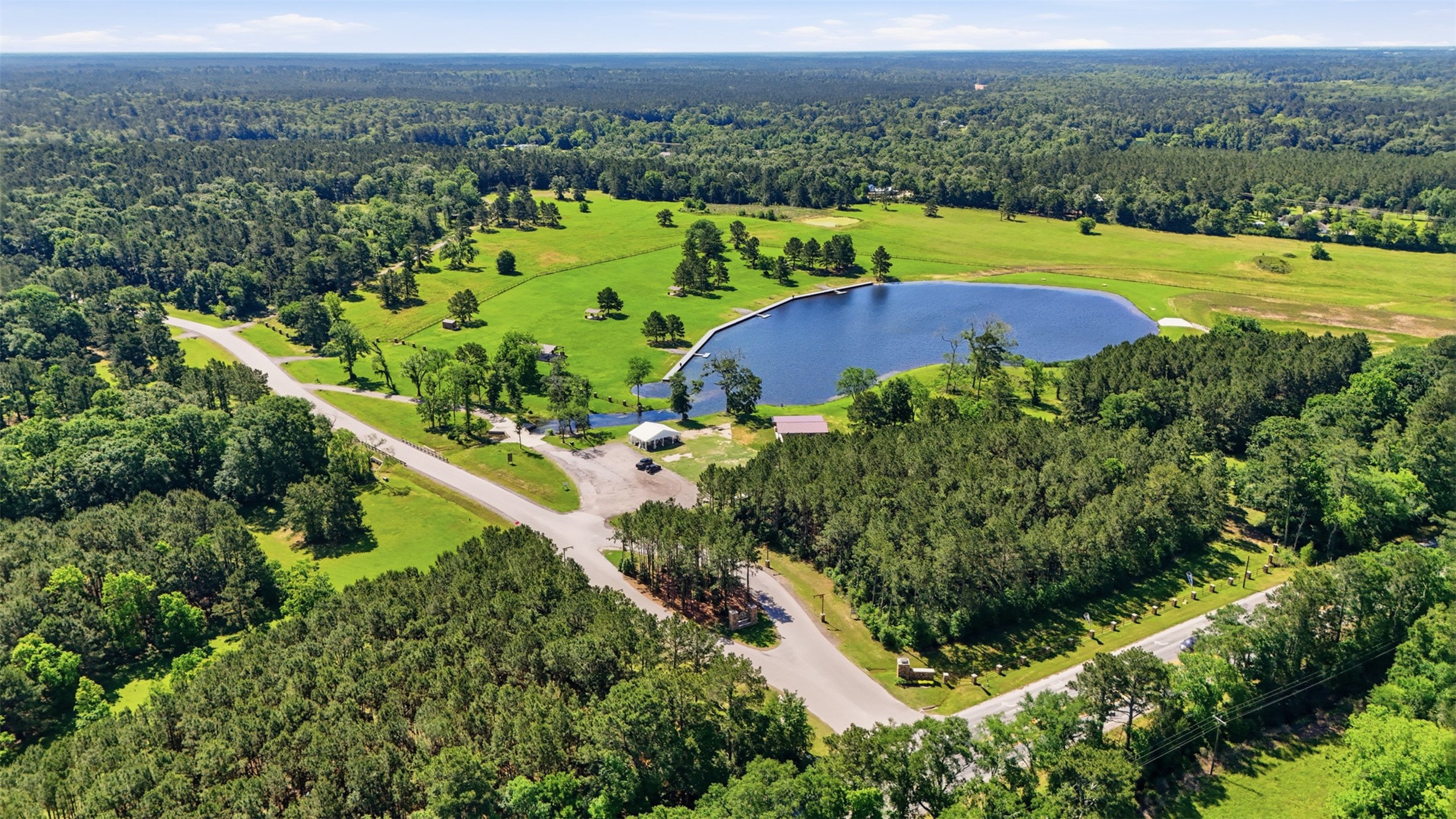 15779 Republic Ranch Road North Willis, TX 77378 - Photo 19 of 19 Aerial view of the lake.