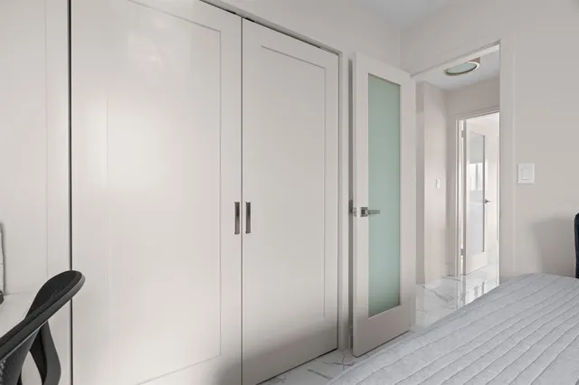 a view of a bathroom from a bathroom