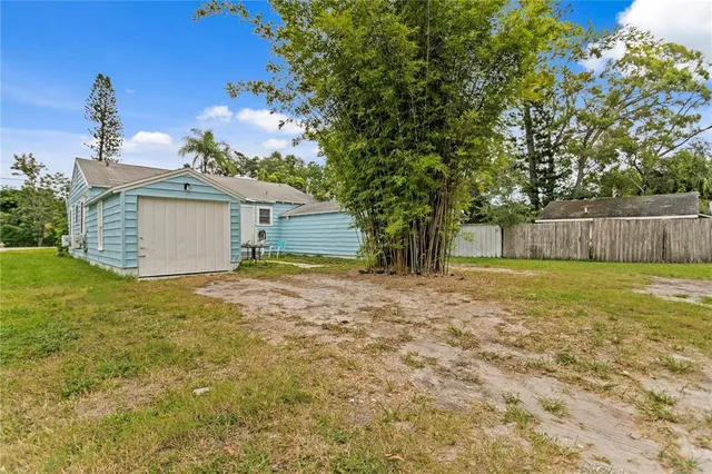 a house view with a garden space
