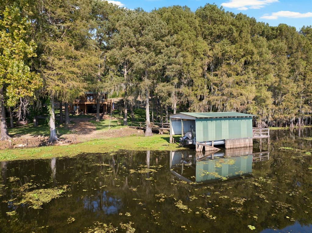 229 County Road Jefferson, TX 75657 - Photo 35 of 40 a view of swimming pool with lawn chairs and plants