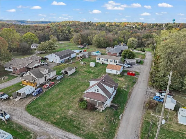 an aerial view of multiple house