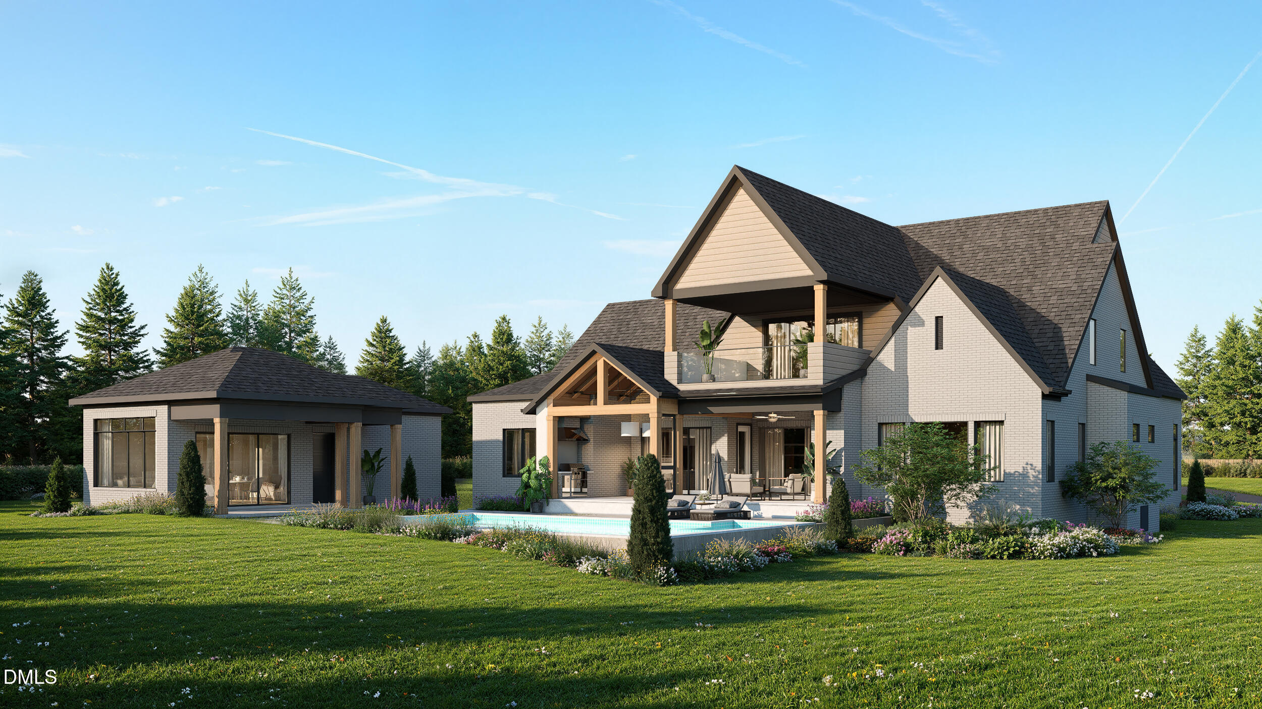 1708 Hunting Ridge Road Raleigh, NC 27615 - Photo 4 of 35 a front view of a house with a garden and trees