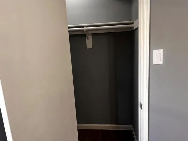 a close view of closet