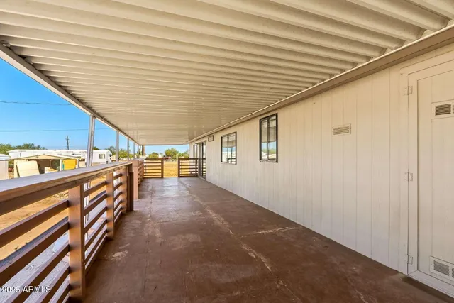 a view of a house with a patio
