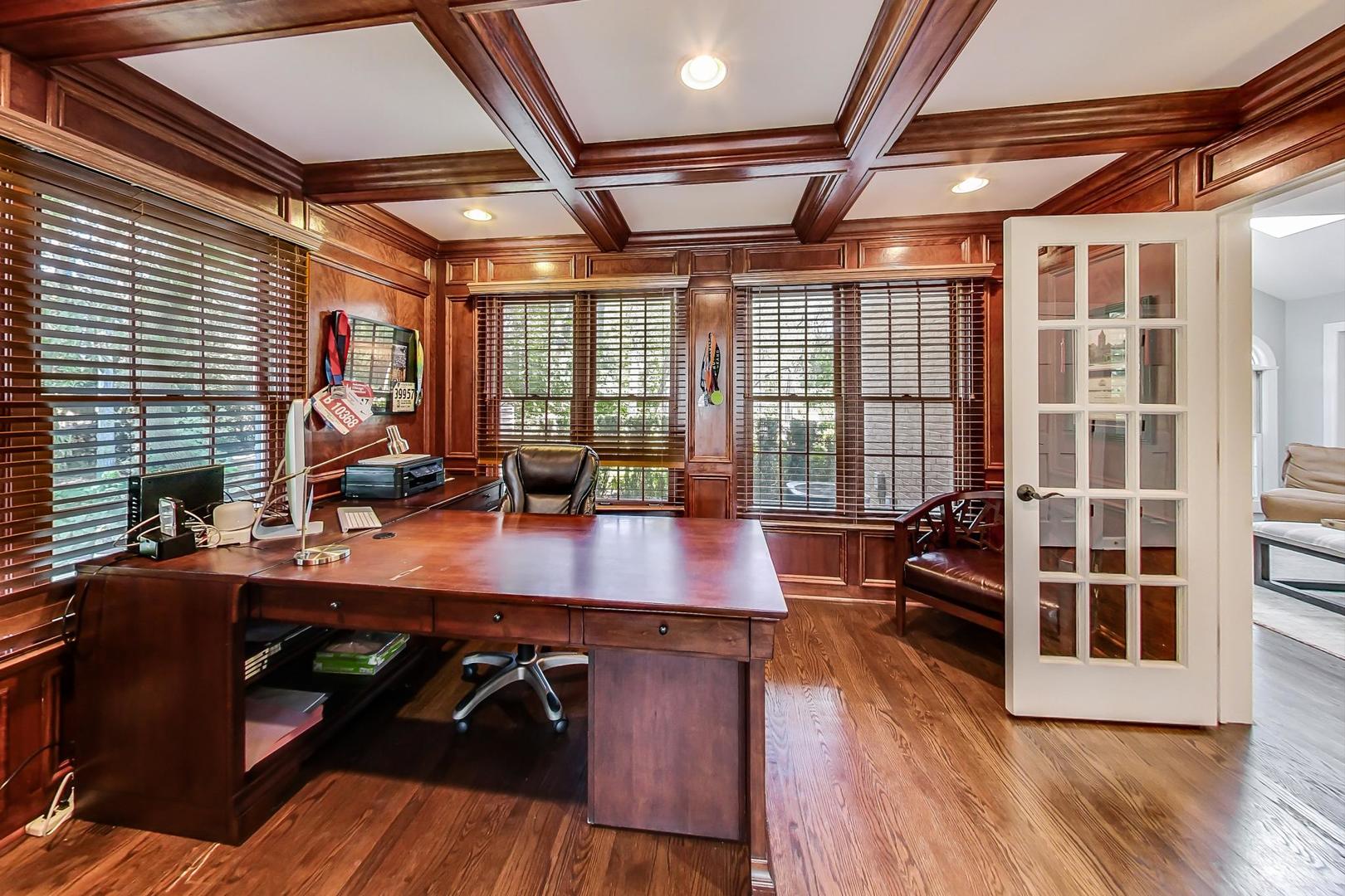 1387 Gettysburg Road Long Grove, IL 60047 - Photo 15 of 46 a view of a workspace with furniture and a large window