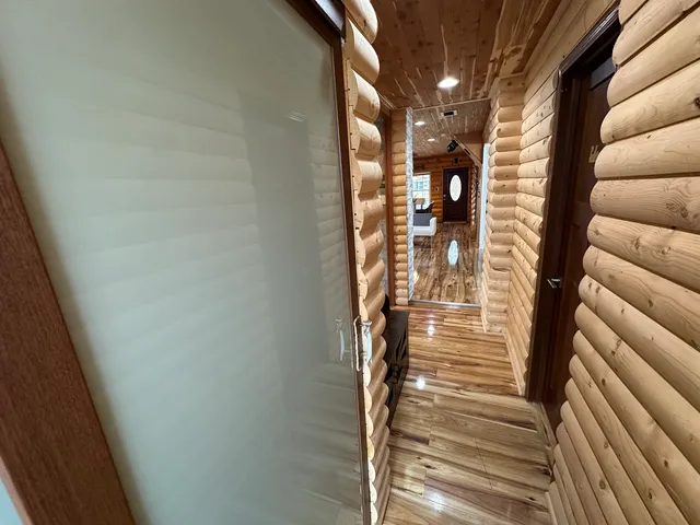 a view of a fireplace