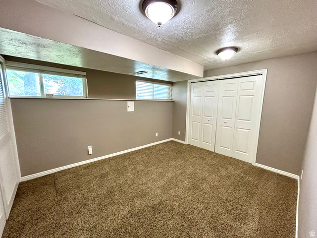 441 South 400 East Payson, UT 84651 - Photo 25 of 39 Carpeted room featuring dual windows with blinds, a bi-fold closet, and two ceiling-mounted light fixtures