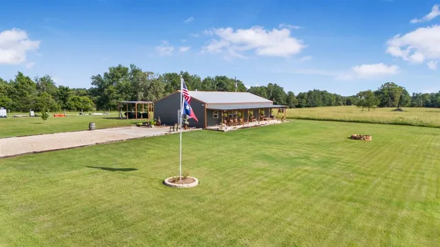 a view of a lake with houses