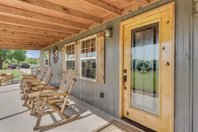 a view of an outdoor space with seating area