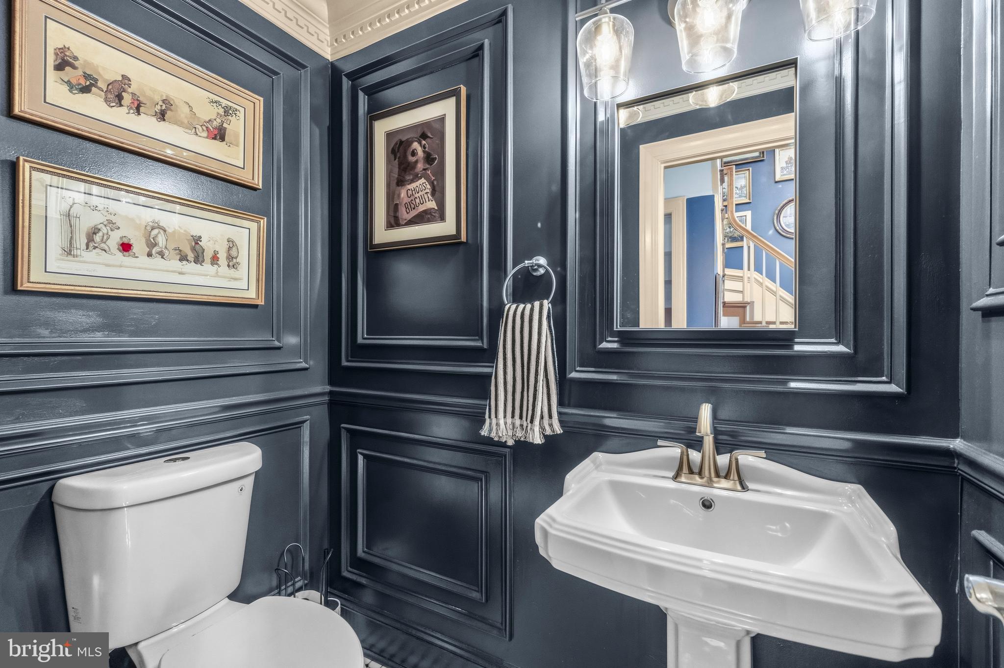4514 Den Haag Road Warrenton, VA 20187 - Photo 21 of 56 a bathroom with a toilet sink and mirror