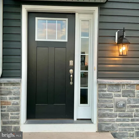 a view of front door of house