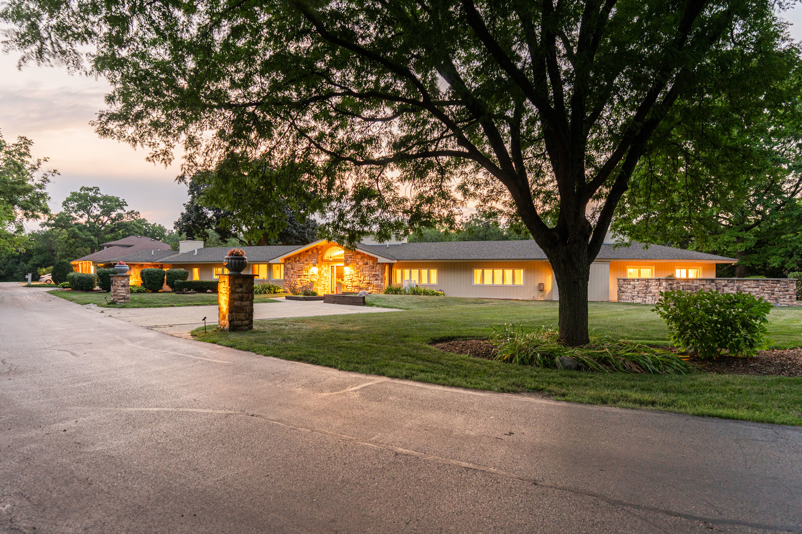a view of street with houses